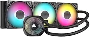 CORSAIR NAUTILUS 360 RS ARGB Raffreddatore CPU a Liquido – 360mm AIO – Connessione Diretta alla Scheda Madre – Intel LGA 1851/1700, AMD AM5/AM4 – 3x RS120 ARGB Ventilatori Inclusi – Nero