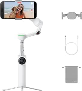 Insta360 Flow 2 Pro Bianco - Stabilizzatore per smartphone iPhone/Android