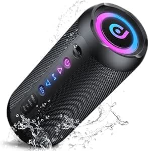 Cassa Bluetooth Portatile 25W, Altoparlante Bluetooth 5.4 con Bassi Potenti, 24 Ore di Autonomia, Impermeabile IPX7, TWS, Luci RGB, AUX/TF/USB, Speaker per Feste, Viaggi e Attività all'Aperto