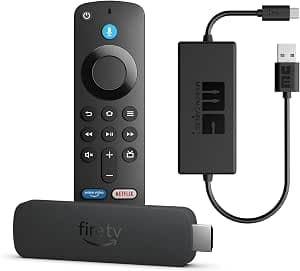 Fire TV Stick 4K Plus di Amazon, dispositivo per lo streaming con supporto per Wi-Fi 6, Dolby Vision/Atmos e HDR10+ + Mission Cables Cavo di Alimentazione USB