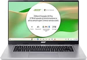 Acer Chromebook 315 | 15.6" FHD | MediaTek Kompanio 540 | 4 GB RAM DDR5
