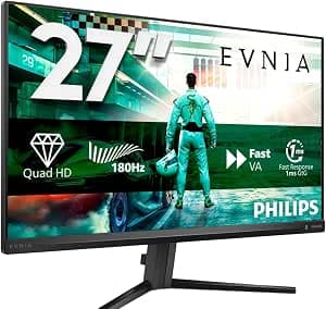 Philips Gaming Monitor 27M2N3500NL 27 pollici, , 2560x1440, WQHD, 180Hz, Fast VA Panel, 0.5ms MPRT, , (HDMI2x 2.0 DP 1x 1.4) Adaptive Sync, HDR10, FreeSync, Grigio Scuro