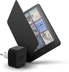 Amazon Kindle Colorsoft 16 GB + Custodia in fibra vegetale nera + Caricatore da 9 W