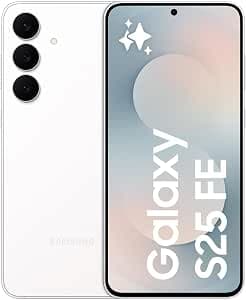 Samsung Galaxy S25 FE Smartphone AI, 3 anni di Garanzia del produttore, Display Dynamic AMOLED 2X 6.7'', Fotocamera 50MP, IP68, 8GB RAM, 256GB, Batteria a lunga durata, White [Versione Italiana]