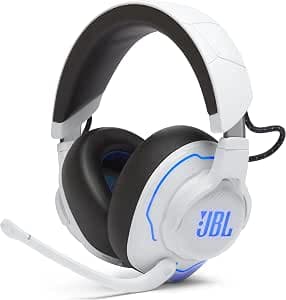 JBL Quantum 910P, Cuffie Wireless Gaming Over Ear per Playstation, Bianco