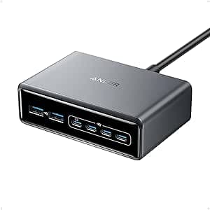 Anker Prime 200W Caricatore USB C Stazione GaN a 6 Porte