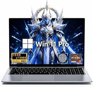 FUNYET Nuovo PC Portatile 15.6 Pollici CPU R7-6800H(fino a 4.7GHz) Gaming Laptop 32GB RAM LPDDR5 1TB SSD Win11 IPS 1920×1080 Notebook con 5000mAh, Type-C, WIFI5, USB3.0, HDMI, Tastiera Retroilluminata