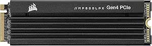 Corsair MP600 PRO LPX 2TB M.2 PCIe NVMe Gen4 x 4 SSD, ottimizzata per PS5 (Fino a 7.100 MB/s in Lettura Sequenziale e 6.800 MB/s in Scrittura Sequenziale, TLC NAND 3D ad alta densità) Nero