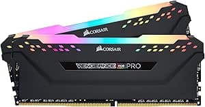 Corsair VENGEANCE RGB PRO DDR4 RAM 32GB (2x16GB) Fino a 3200MHz CL16 Intel XMP 2.0 Memoria per Computer Compatibile iCUE - Nero (CMW32GX4M2E3200C16)