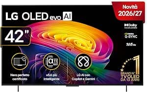 LG OLED evo AI 42 Pollici, Serie C6 2026 Smart TV 4K - OLED42C64LA