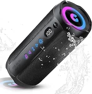 Cassa Bluetooth Portatile 25W, Potente Altoparlante Bluetooth, Doppio Basso Driver, 25 Ore di Autonomia, TWS Accoppiamento, RGB, IPX7 Impermeabile, AUX, TF,USB,Ideale Attività All'aperto/Feste/Viaggi