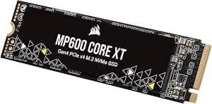 Corsair MP600 CORE XT 1TB M.2 PCIe Gen4 NVMe SSD – Fino a 5900MB/s – QLC NAND – M.2 2280 – Per Notebook e Desktop PCIe 4.0 – Nero