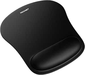 TECKNET Tappetino Mouse con Poggiapolsi, Ergonomico Gaming Mouse Pad