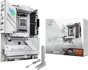 ASUS ROG STRIX B850-A GAMING WIFI, Scheda Madre AMD ATX, Slot DDR5, Bianca