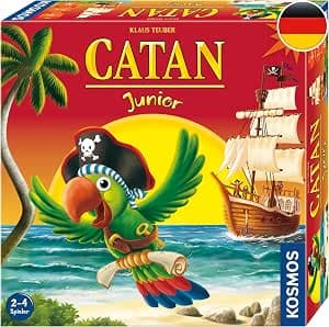 KOSMOS 697495 CATAN Junior, Brettspiel für Kinder ab 6 Jahre, Kinderspiel-Variante des Klassikers Siedler von Catan als hochwertige 3D-Edition, Brettspiel, Familienspiel für 2-4 Personen ab 6 Jahren