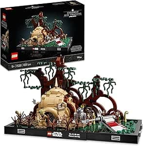 LEGO Star Wars Diorama Addestramento Jedi su Dagobah, Set Gadget per Adulti con Minifigure di Yoda, R2-D2 e l'X-Wing di Luke Skywalker, Idea Regalo per Uomo o Donna, per Lui o per Lei 75330