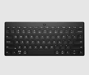 HP 350 Tastiera Wireless e Bluetooth 5.2, Connessione Multi-dispositivo, Qwerty, Layout Italiano, Emoji, Autonomia fino a 2 anni, Compatibile con Windows, Android, Chrome OS, MacOS, iPadOS, Nera