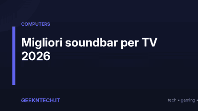 Migliori soundbar per TV 2026