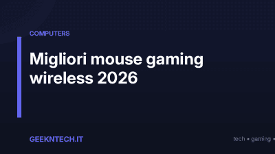 Migliori mouse gaming wireless 2026
