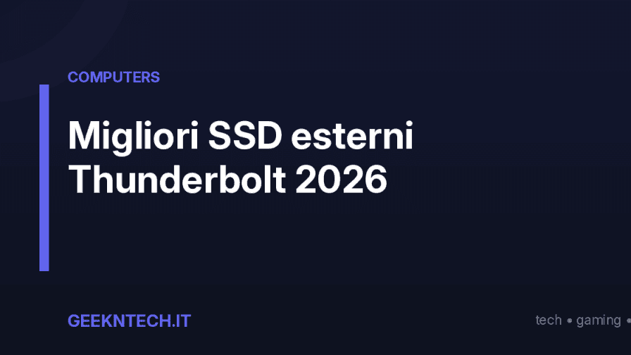 Migliori SSD esterni Thunderbolt 2026