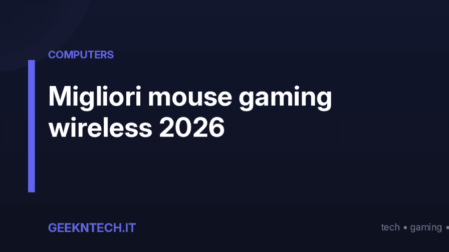 Migliori mouse gaming wireless 2026