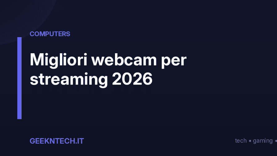 Migliori webcam per streaming 2026