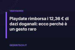 Playdate rimborsa i 12,36 € di dazi doganali: ecco perché è un gesto raro