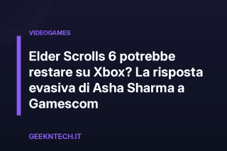 Elder Scrolls 6 potrebbe restare su Xbox? La risposta evasiva di Asha Sharma a Gamescom